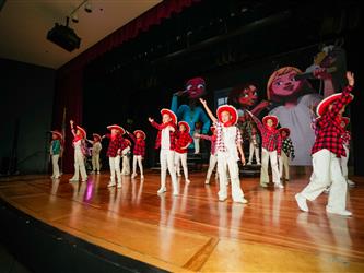 students performing cultural performance