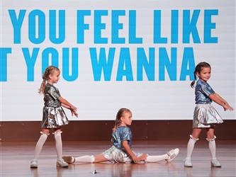 students performing dance on stage