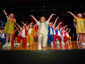 students performing for talent show