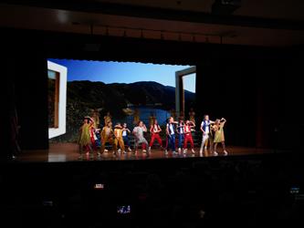 students performing for talent show