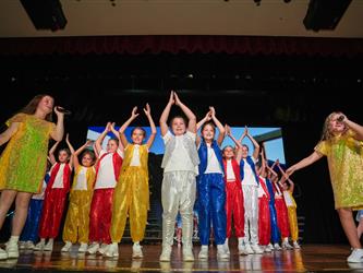 students performing for talent show