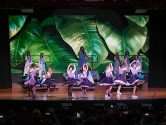 students performing dance on stage