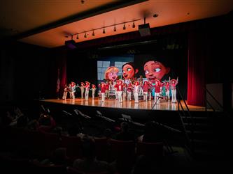 students performing cultural performance